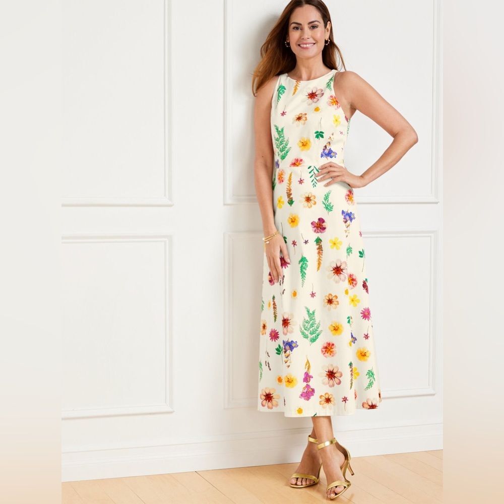 Boho Floral Talbots Feminine Meadow Maxi Dress Bridal Bachelorette Engagement